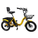 18" 7 Speed 48V 13AH 350W (peak 525W) Electric Tricycle with IPX7 Display Yellow