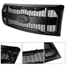 Matte Black Raptor Style Front Bumper Grille Grill Fit Ford F150 2009-2014 W/LED