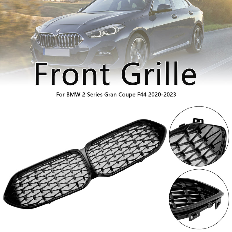 Gloss Black Front Grille Grill Fit BMW 2 Series F44 2020-2023 Coupe M Diamond