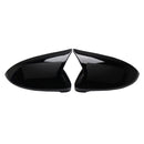 2pcs Gloss Black Door Wing Mirror Cover Caps Casing For VW Golf MK7 2015-2019