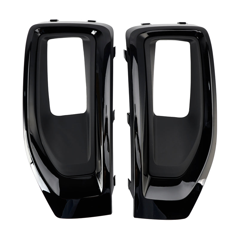 Fog Light Lamp Cover Gloss Black Trim Pair For GMC Yukon / Yukon XL 2015-2020