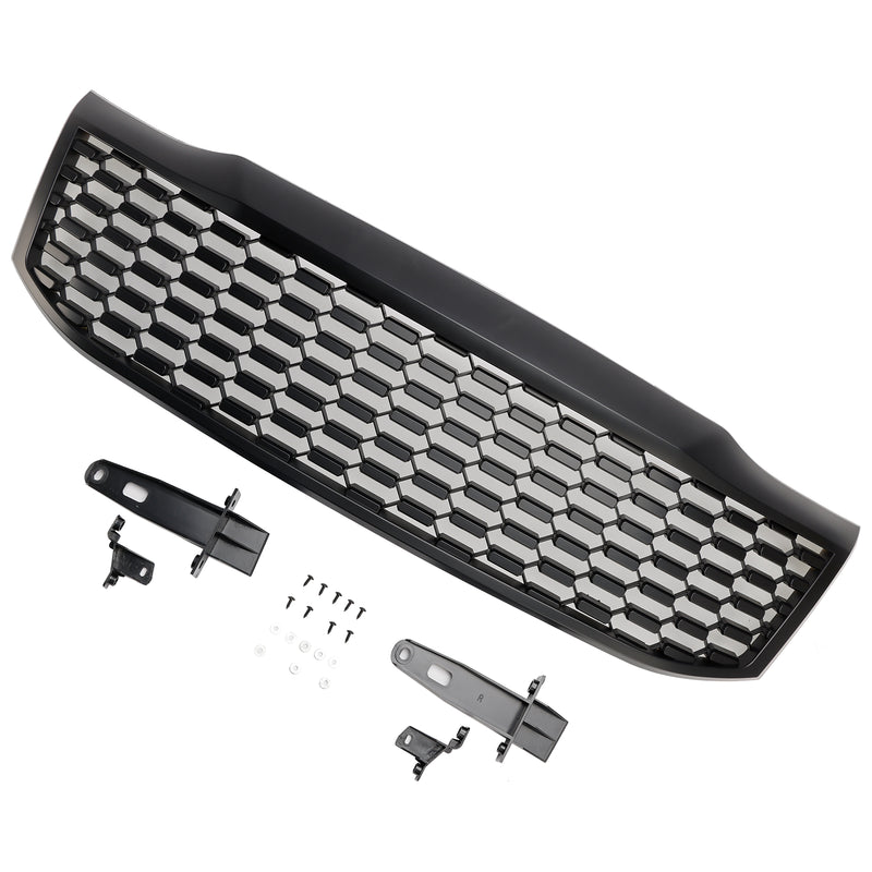 Matt Black Front Bumper Grill Grille Fit Toyota Hilux Vigo MK7 2012-2014