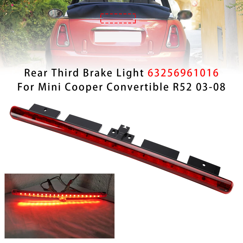 Rear Third Brake Light 63256961016 For Mini Cooper Convertible R52 03-08 Red