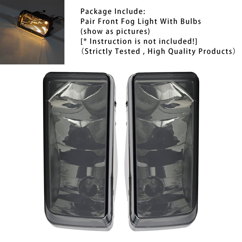 Pair  Fog Light Lamps With Bulbs For Chevy Tahoe Sierra 2007-2015  Smoked Lens