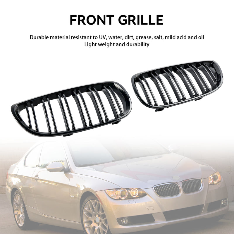 Gloss Black Front Kidney Grill Grille Fit BMW E92 E93 328i 335i 2006-2010 2DR