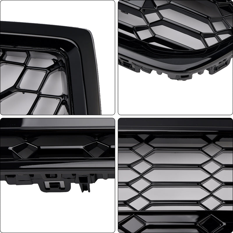 Gloss Black Front Bumper Grill Grille Fit Audi A7 C8 S7 2019-2024