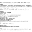 Pair White Corner Side Light For BMW 3 Series E46 98-01 Sedan 63136902766