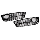 2PCS Honeycomb Front Fog Lamp Cover Grille Grill Fit Audi A5 2007-2011