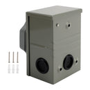 RV 50 Amp Power Inlet Box Outdoor Receptacle 3 Prong Locking Plug with LED Light