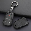 Leather Silicone Car Key Case Cover With Buckle For Cadillac