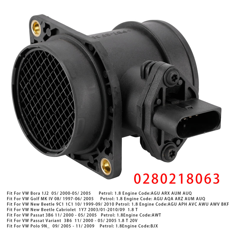 Mass Air Flow Meter Sensor For Audi A4 TT VW Golf IV Bora 1.8T 0280218063