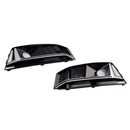 2016-2019 Audi A4 B9 S4 2PCS Black Chrome Front Bumper Foglight Grille Grill