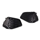 Black Front Honeycomb Fog Light Grille Cover Fit Audi A3 S-line 2021-2023