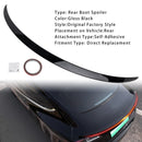 Gloss Black Rear Boot Spoiler For Tesla Model 3 17-23 Original Factory Style