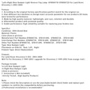 2003-2004 Land Rover Discovery 2 Left+Right Rear Bumper Light Reverse Fog Lamp