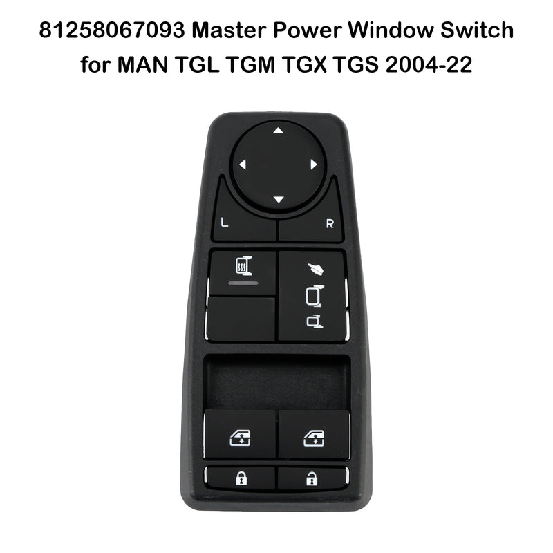 81258067093 Master Power Window Switch for MAN TGL TGM TGX TGS 2004-22