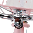 18" Child Bicycle Girls Bike with auxiliary wheels & Rack & Basket Pink