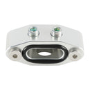 Billet LS Twin Turbo Dual 90 degree 1/8" NPT Oil Feed Line Adapter Plate