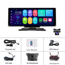 10.26" Portable Bluetooth Car Navigation Carplay Wireless Car Radio + AHD Camera