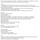 1996-1998 Lexus LX450 FZJ80 6PCS Door Belt Molding 75710-60011 75720-60011