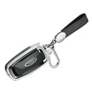 Aluminum Alloy TPU Silvery Car Key Case Cover With Buckle For Ford