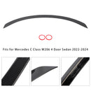 Carbon Fiber Look Boot Rear Spoiler Wing For Mercedes Benz W206 C63 Style  2022-2024