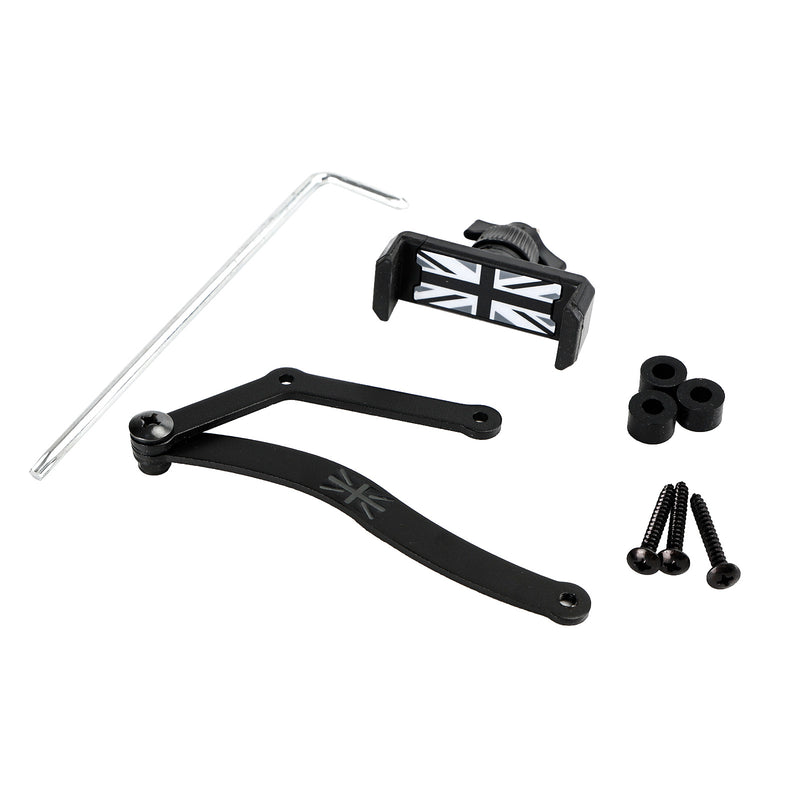 360��Rotation Car Mobile Phone Holder Mount for Mini Cooper R50 R52 R53 Grey