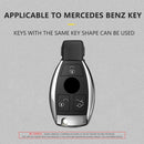 Benz GLC GLK CLS Leather Alloy Aluminum TPU Car Key Pink Case Cover