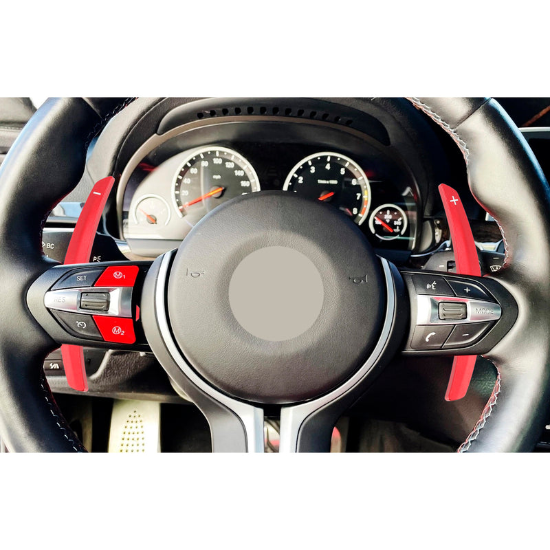 Paddle Shifter Extension For BMW F Series F30 F31 F32 F10 X3 X5 Aluminium Red