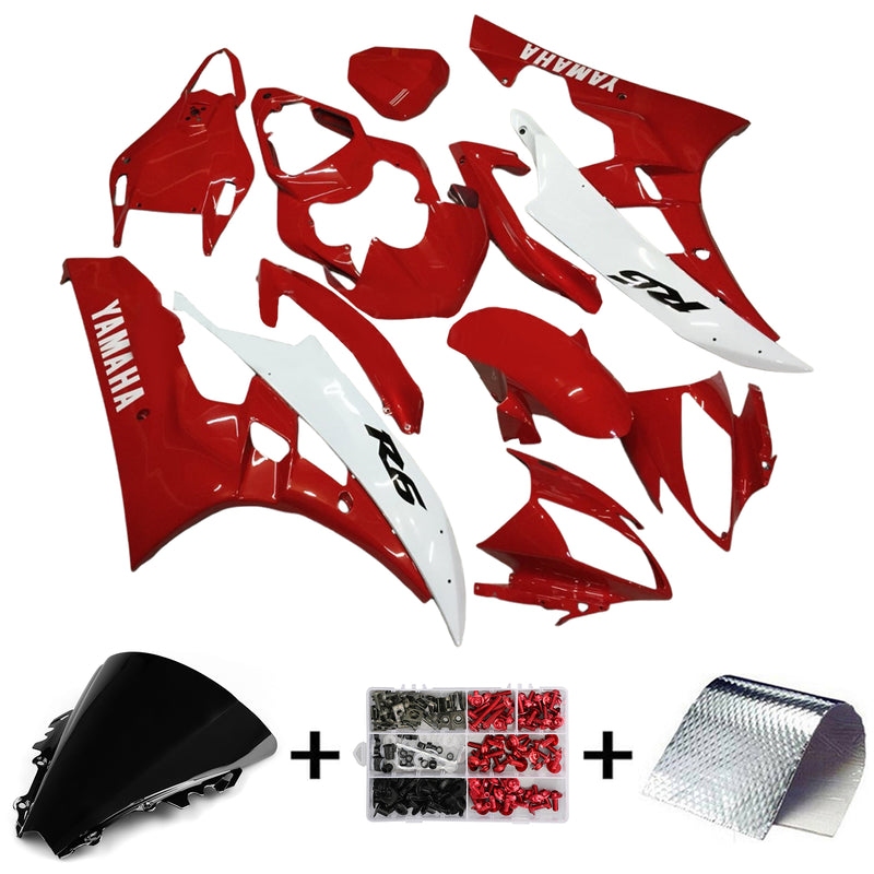 Amotopart Yamaha YZF 600 R6 2006-2007 Fairing Kit Bodywork Plastic ABS