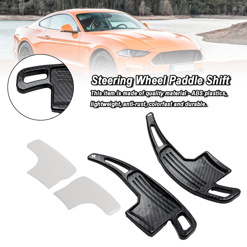 Carbon Style Paddle Shifter Trim Accessories fit Ford Mustang 2015-23 Black