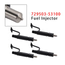 For Komatsu 3D84E 3D84N 3D88 3D88E 4D84E 4D88E S3D84E S4D84E 4PCS Fuel Injector 729503-53100