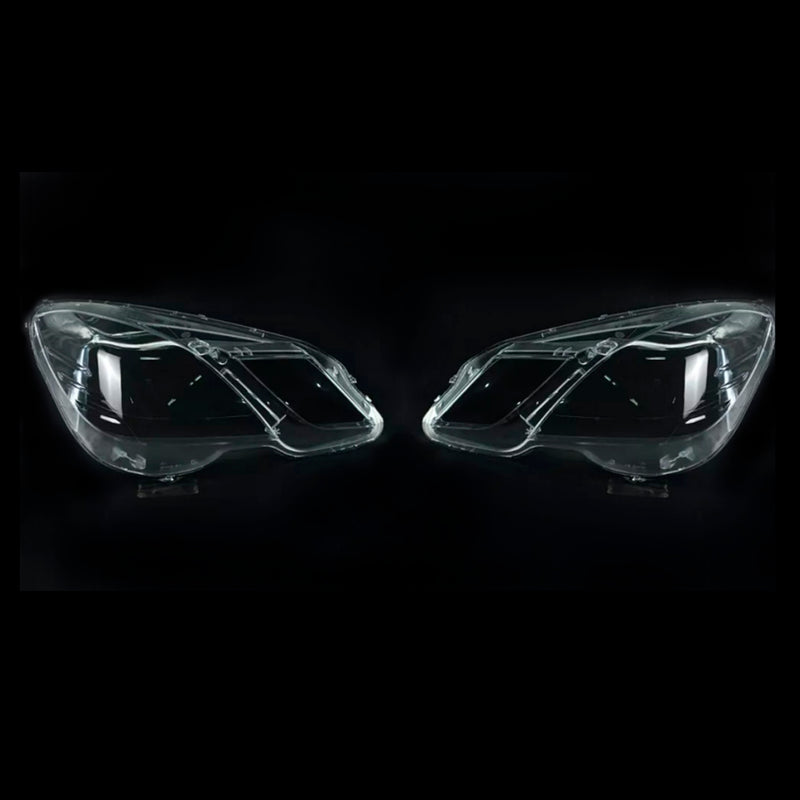 2PCS Front Headlight Glass Clear Cover For Mercedes Benz E-Class W212 2009-2014