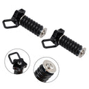 Pair Tie Down Anchor With D-Ring 1" Black Black For Polaris Rzr 570 800 900 1000
