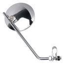 Pair Universal Motorcycle 4" Chrome Clamp-On Mirrors - Round for 7/8" in Bars