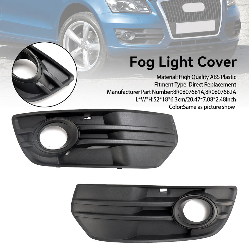 Audi Q5 2009-2012 2PCS Front Bumper Grill Fog Light Lamp Covers Trim