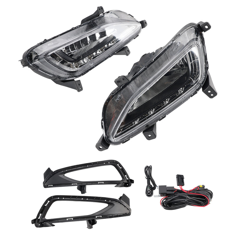 LED Fog Lights Front Bumper Lamps with DRL For 2016-2018 Hyundai Tucson