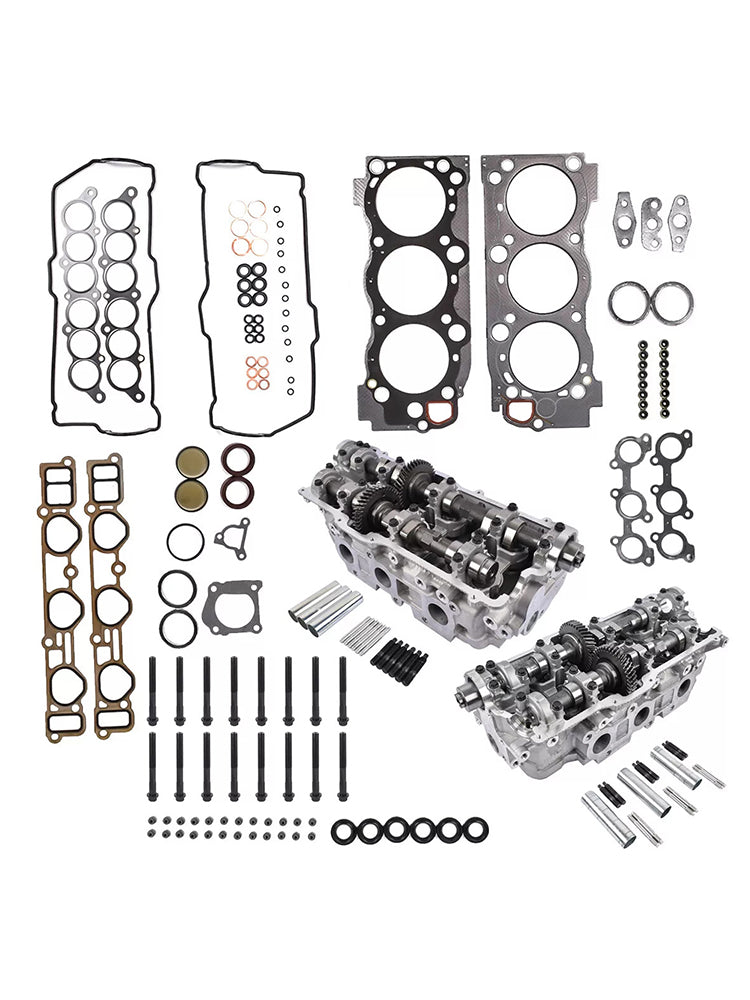 2PCS Cylinder Head & Gaskets & Bolts For Toyota 3.4L 5VZFE Tacoma 4Runner 95-04