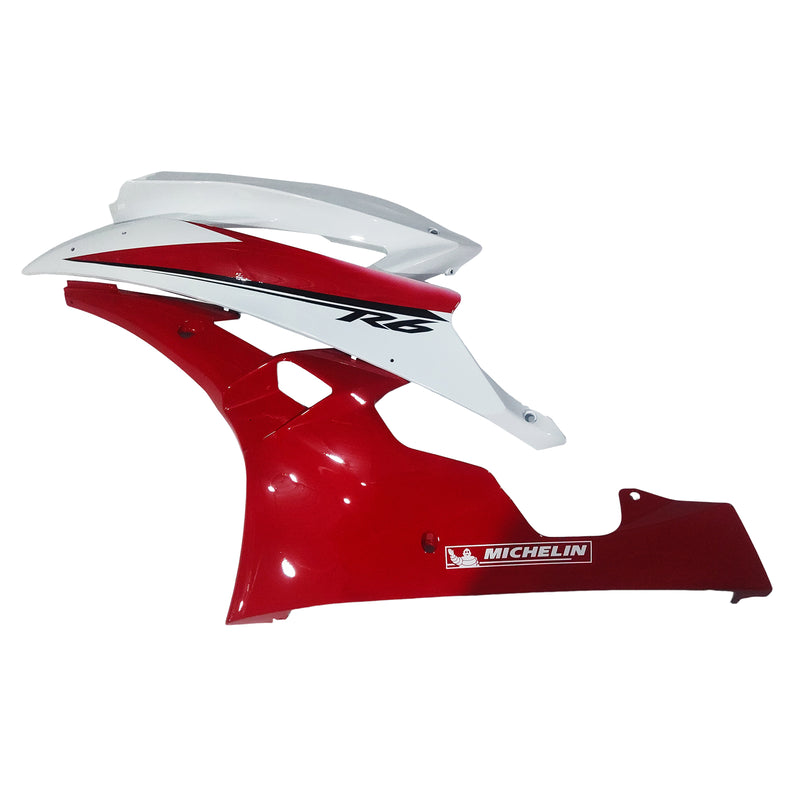 Fairings 2006-2007 Yamaha YZF-R6 White Red Michelin  R6 Racing Generic