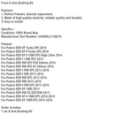 Front Control Arm Bushing Kit For Polaris RZR 900 1000 EPS XP 4 Turbo 14-16