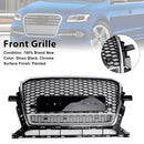 Chrome/Black Front Honeycomb Bumper Grille Grill Fit Audi Q5 2013-2017