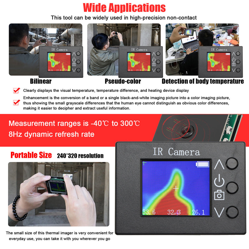 MLX90640 32x24 Digital Infrared Thermal Imager Thermal Imager W/1.8" TFT Display