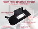 1997-2004 Corvette C5 10442033 10442034 Sun Visor Vanity Mirror Black SunVisors Pair Shaded