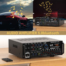 Bluetooth 5.0 HiFi Sunbuck 2000W Stereo Power Amplifier Karaoke FM USB SD AUX