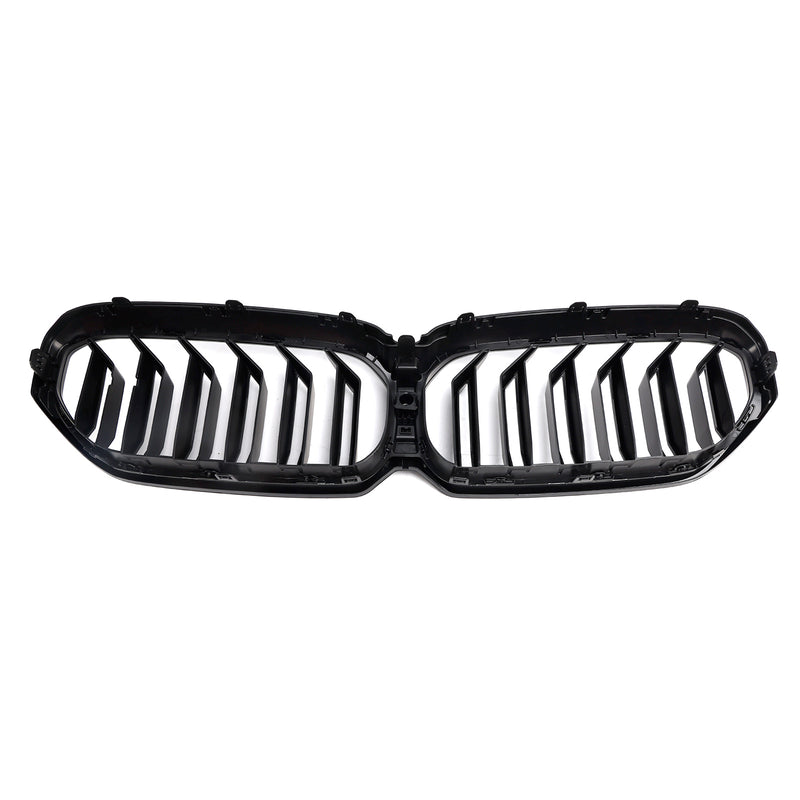 Matte Black Dual Slats Front Kidney Grille For BMW G30 G31 LCI 2021-2024