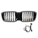 Gloss Black Front Kidney Mesh Grill Grille Fit BMW X4 G02 X3 G01 G08 2018-2021
