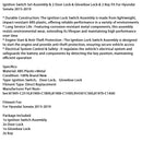 Ignition Lock Start Barrel Set Assembly 81905C2510 For Hyundai Sonata 2015-2019