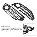 Front Bumper Honeycomb Fog Grille Cover For Audi A4 Allroad B8 2010-2015 Black