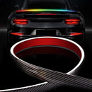 Car Tail Streamer Lamp Carbon Fiber LED Light Rear Wing Spoiler Lip Brake Trunk Multicolour 1.3M