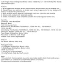 Left+Right Power Sliding Door Motor Cables For Honda Odyssey 2005-2010